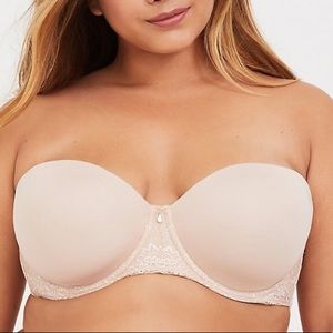 Torrid Cream Lace Strapless MultiWay Bra